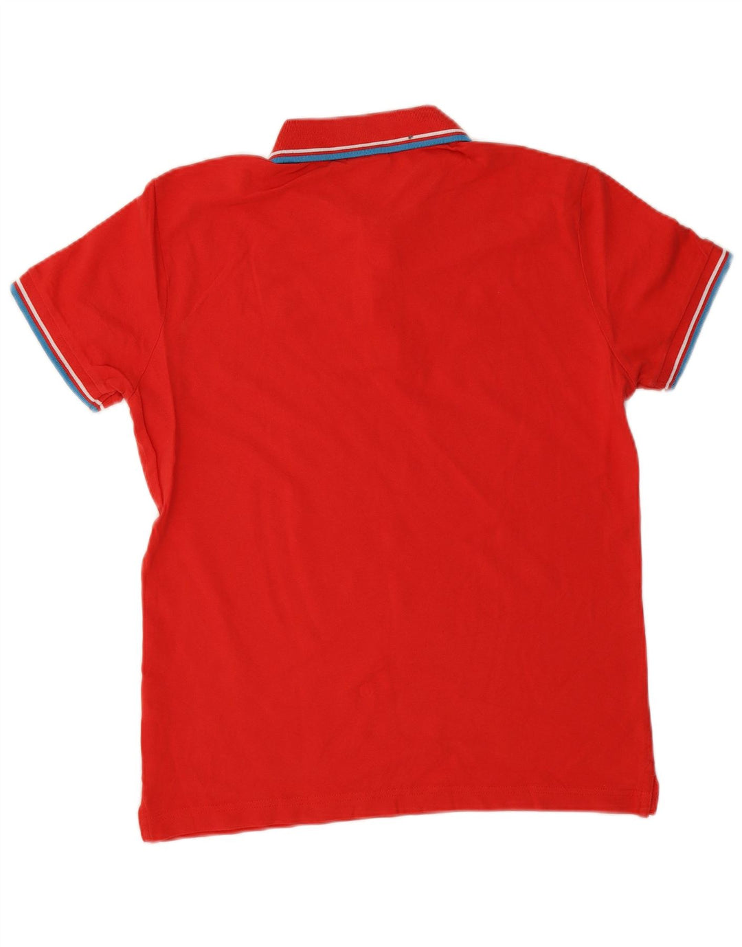 DIADORA Polo Homme Coton Rayé Rouge Moyen