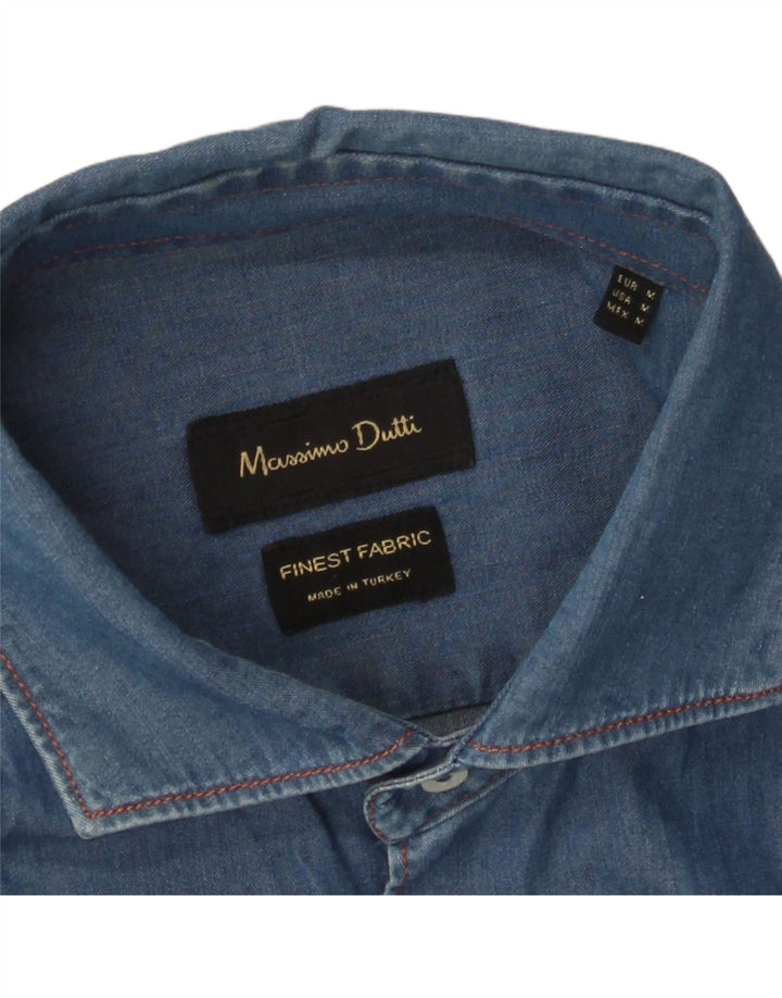 MASSIMO DUTTI Chemise En Jean Bleu Moyen Homme