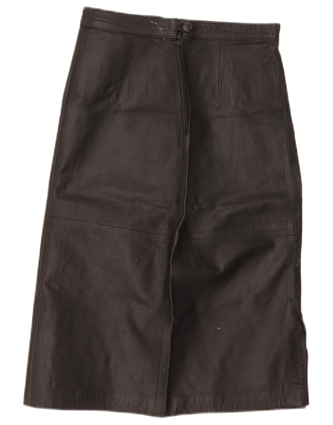 jupe en cuir femme vintage W28 Noir moyen