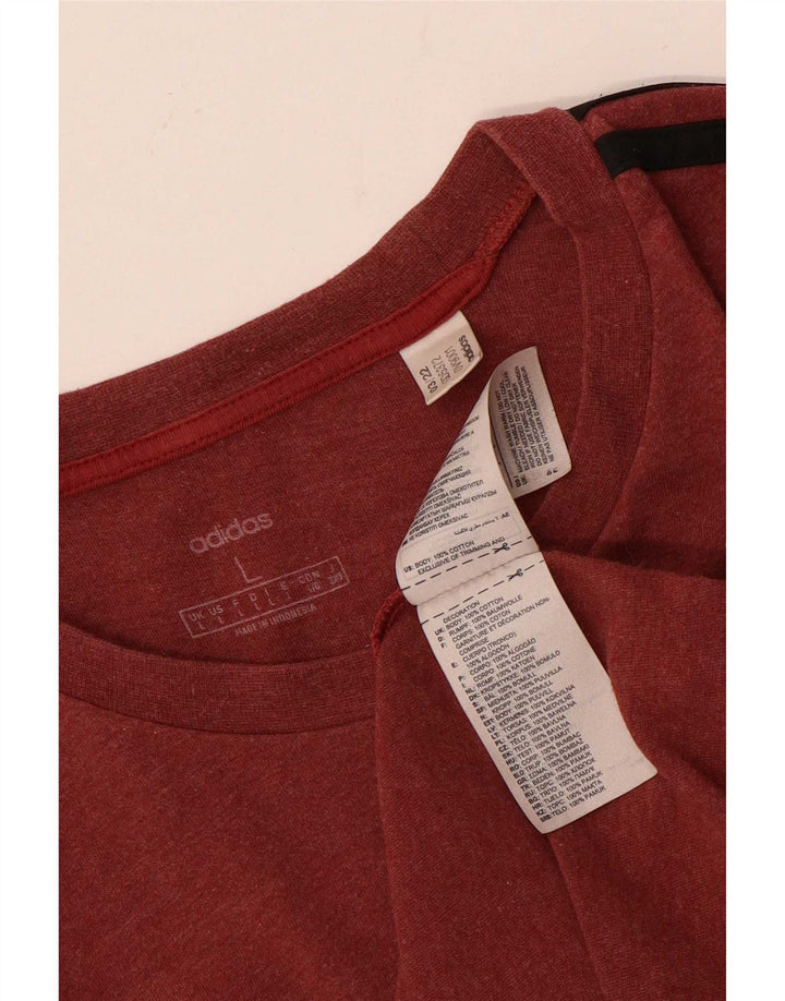 Adidas T-Shirt Homme Haut Large Rouge Coton