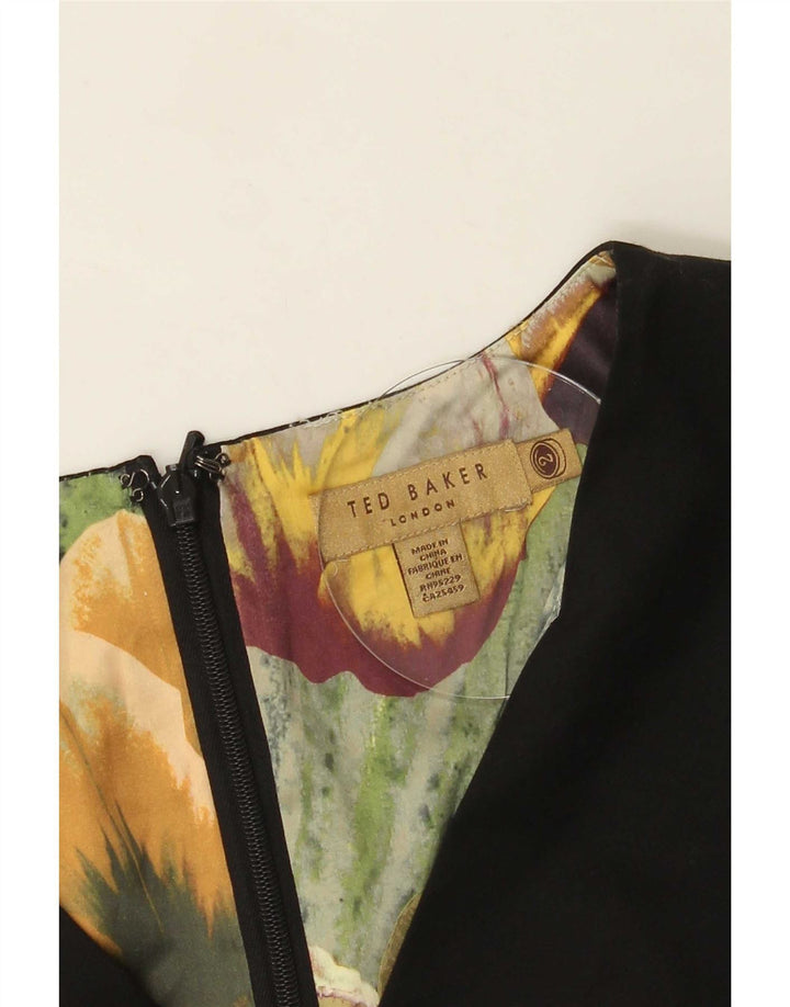 Ted Baker Robe fourreau pour femme Taille 2 Petit Noir
