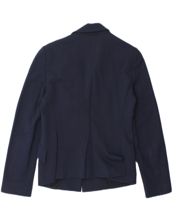 Emporio Armani Veste blazer à 1 bouton pour femme UK 10 Small Bleu marine