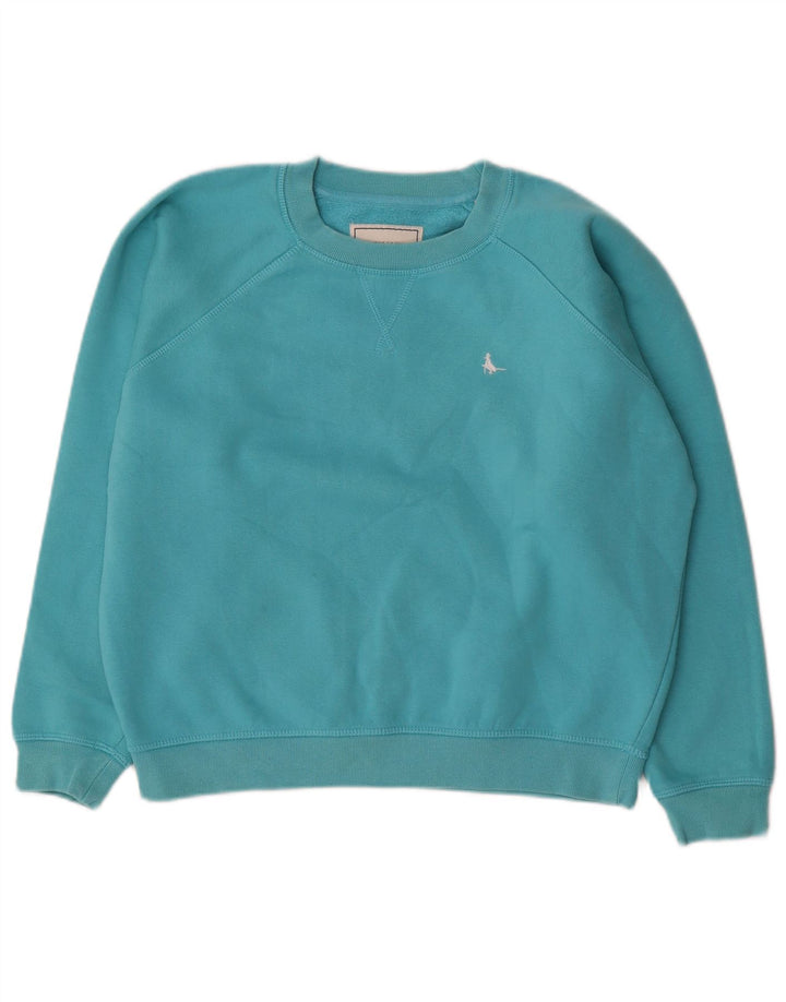 Jack Wills Sweat-shirt surdimensionné pour femme UK 8 Petit Bleu Coton