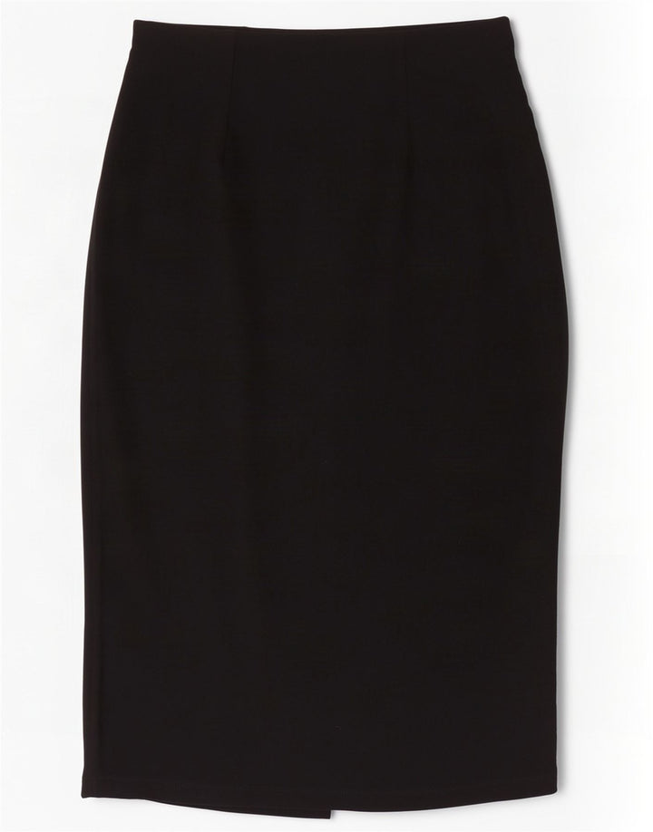 Marks & Spencer Jupe mi-longue pour femme UK 10 Small W30 Viscose noire