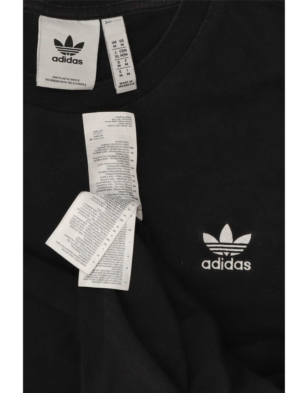 Adidas T-Shirt Homme Haut Noir Moyen Coton