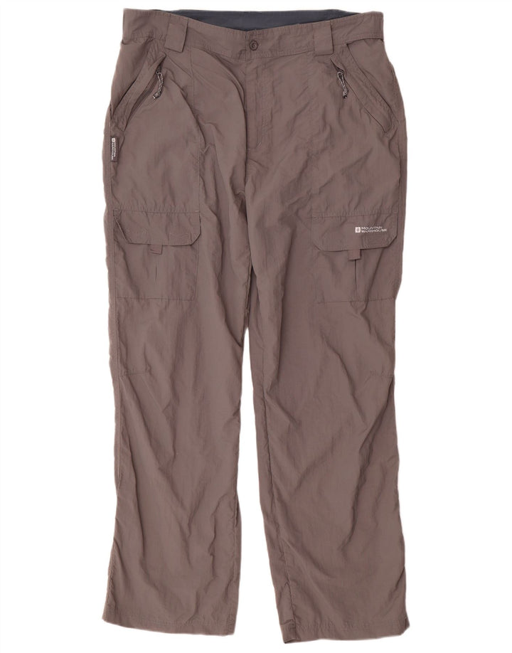 Mountain Warehouse Pantalon Cargo Droit Homme W36 L31 Nylon Gris