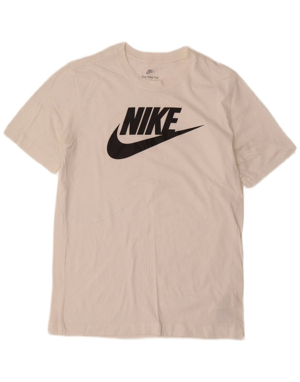 Nike T-shirt graphique pour homme en coton blanc moyen