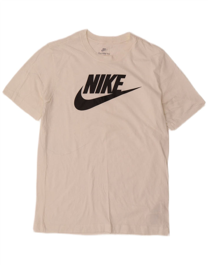 Nike T-shirt graphique pour homme en coton blanc moyen
