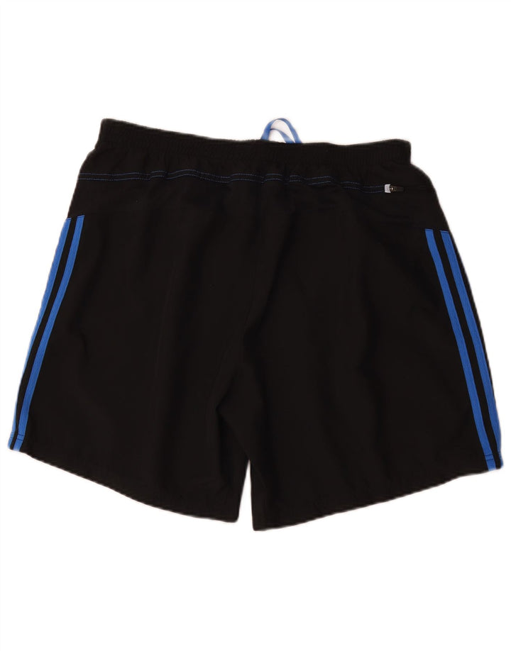 Adidas Short de sport Climalite pour homme en polyester color block Noir Taille L