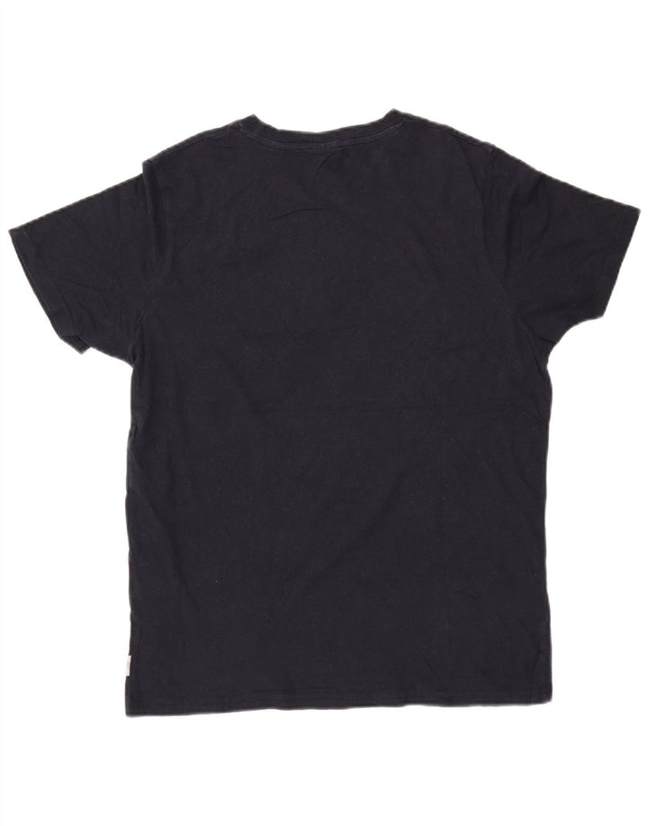 JACK & JONES T-Shirt Graphique Homme Bleu Marine Moyen Coton