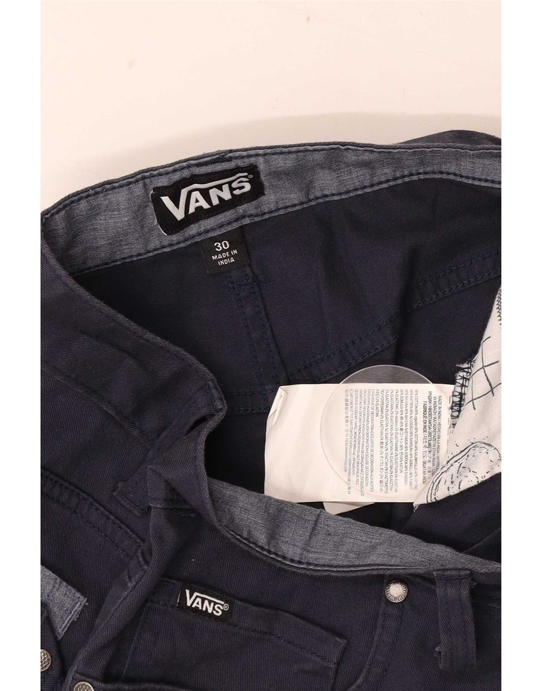 Vans Short décontracté pour homme W30 en coton bleu marine moyen