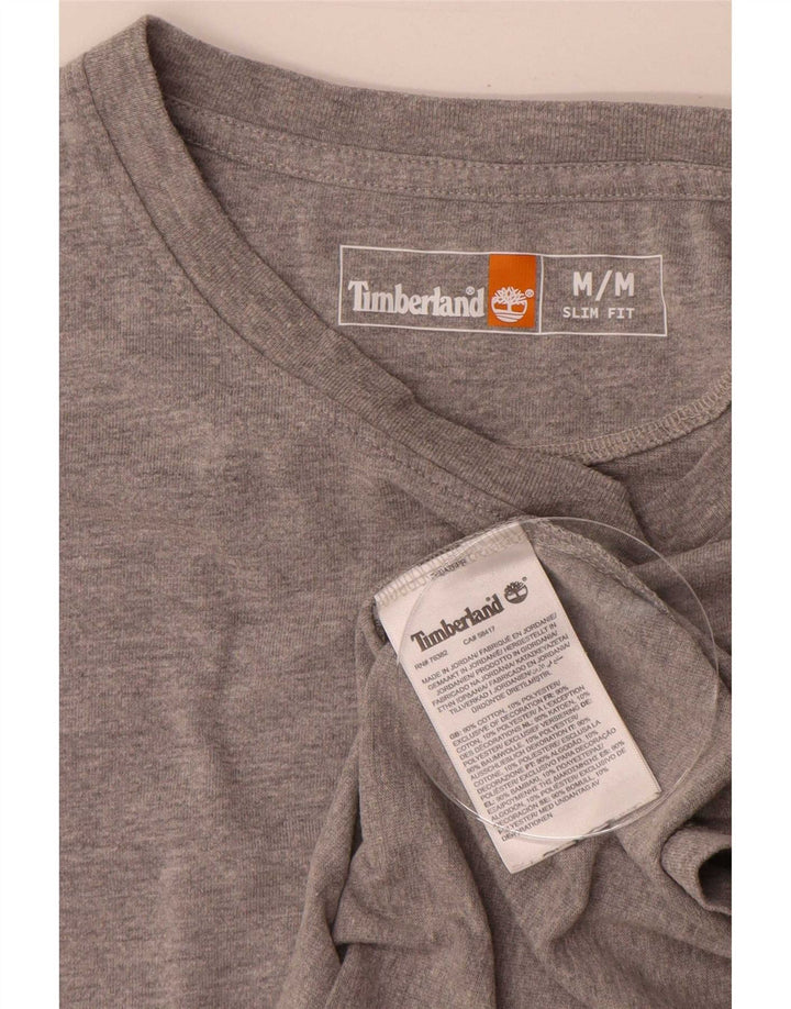 Timberland T-Shirt Slim Fit Homme Gris Moyen Coton