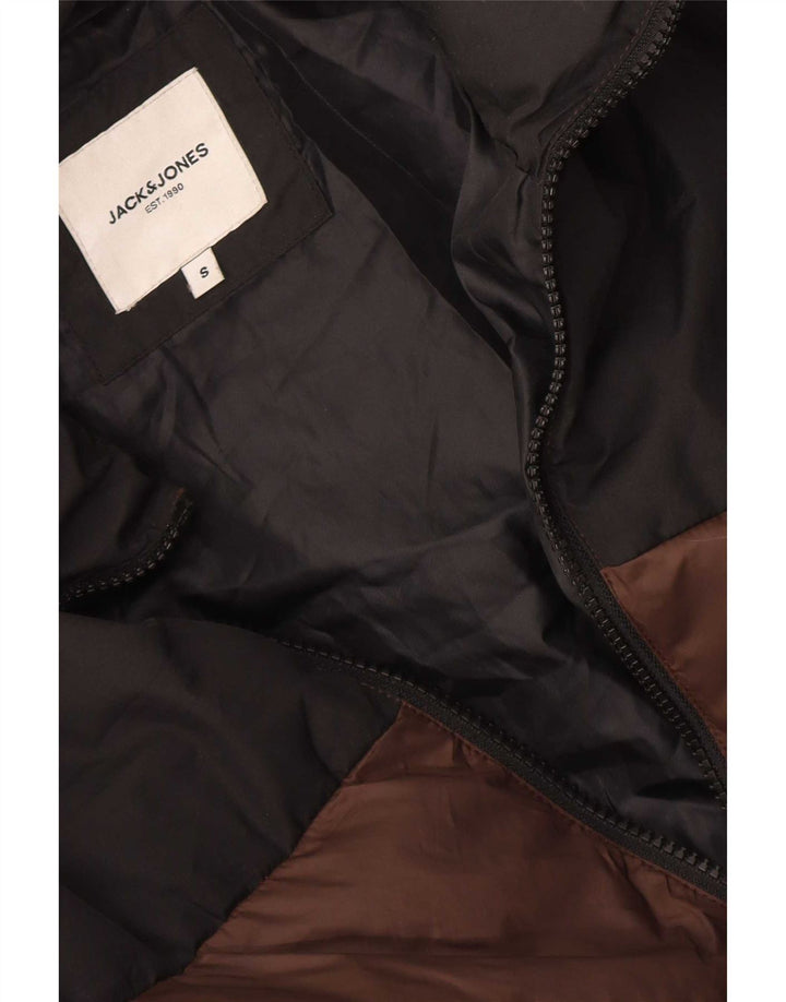 Jack & Jones Veste matelassée pour homme UK 36 Small Marron Colourblock