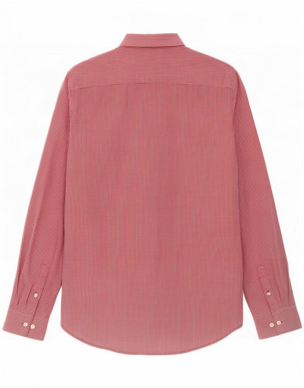 French Connection Chemise Homme Petit Vichy Rouge Coton