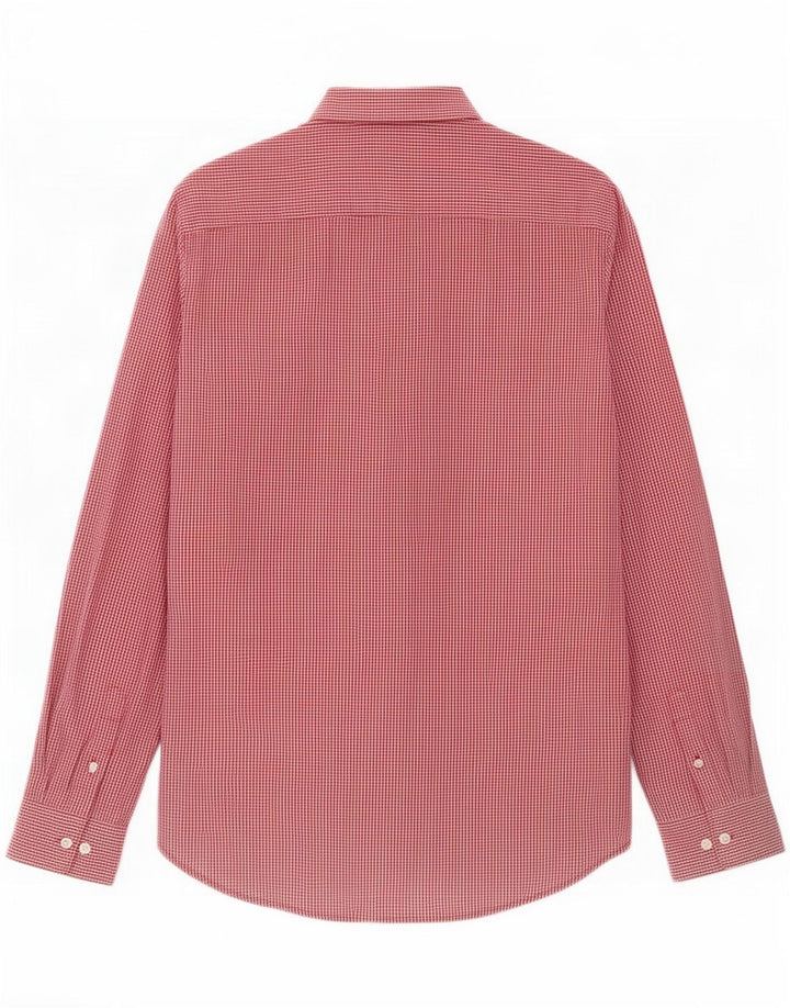 French Connection Chemise Homme Petit Vichy Rouge Coton