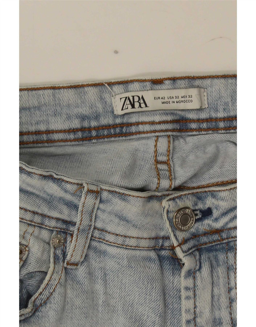 Zara Jean slim pour homme EU 42 Large W32 L29 Bleu