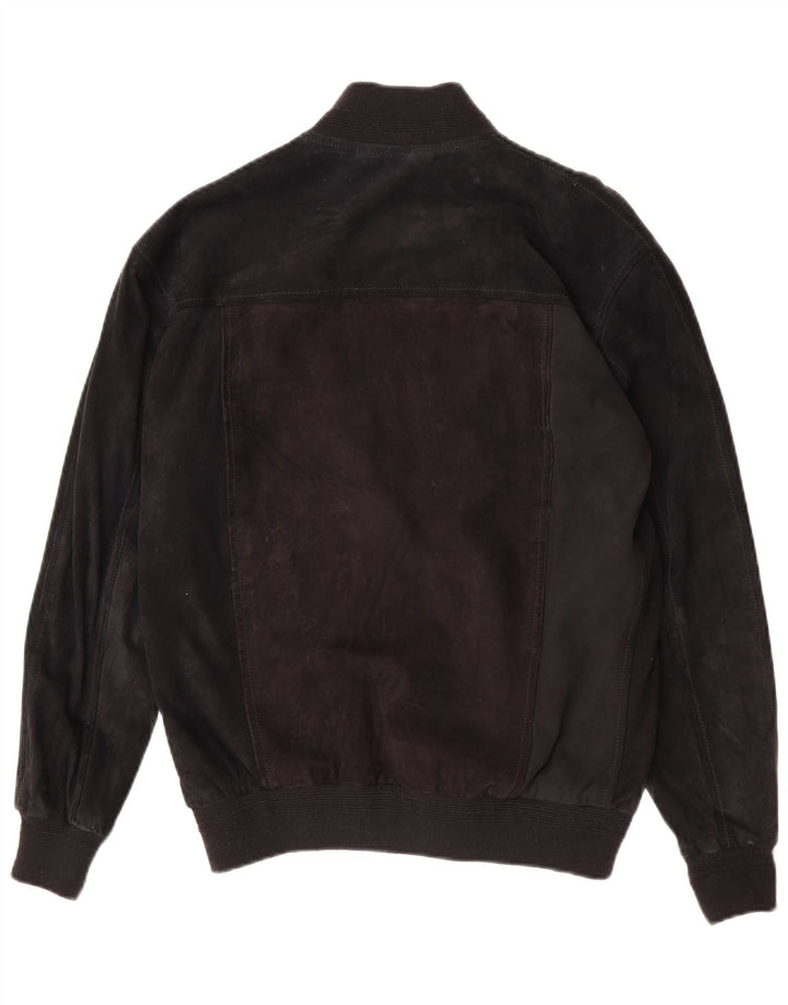 Zarro Veste Bomber En Daim Homme IT 50 Grand Cuir Noir