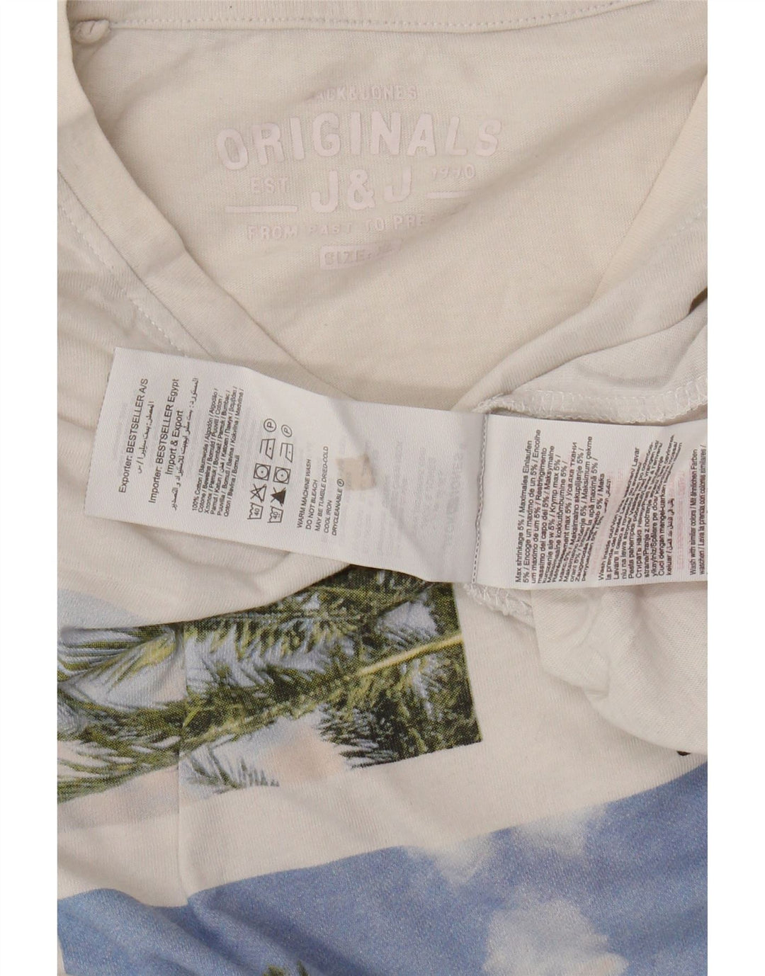 JACK & JONES T-Shirt Graphique Homme Blanc XL Coton