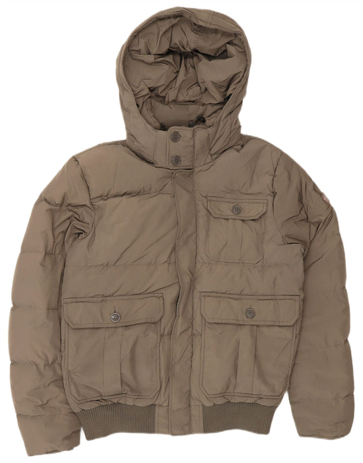 Woolrich Veste matelassée à capuche pour homme UK 36 Small Kaki
