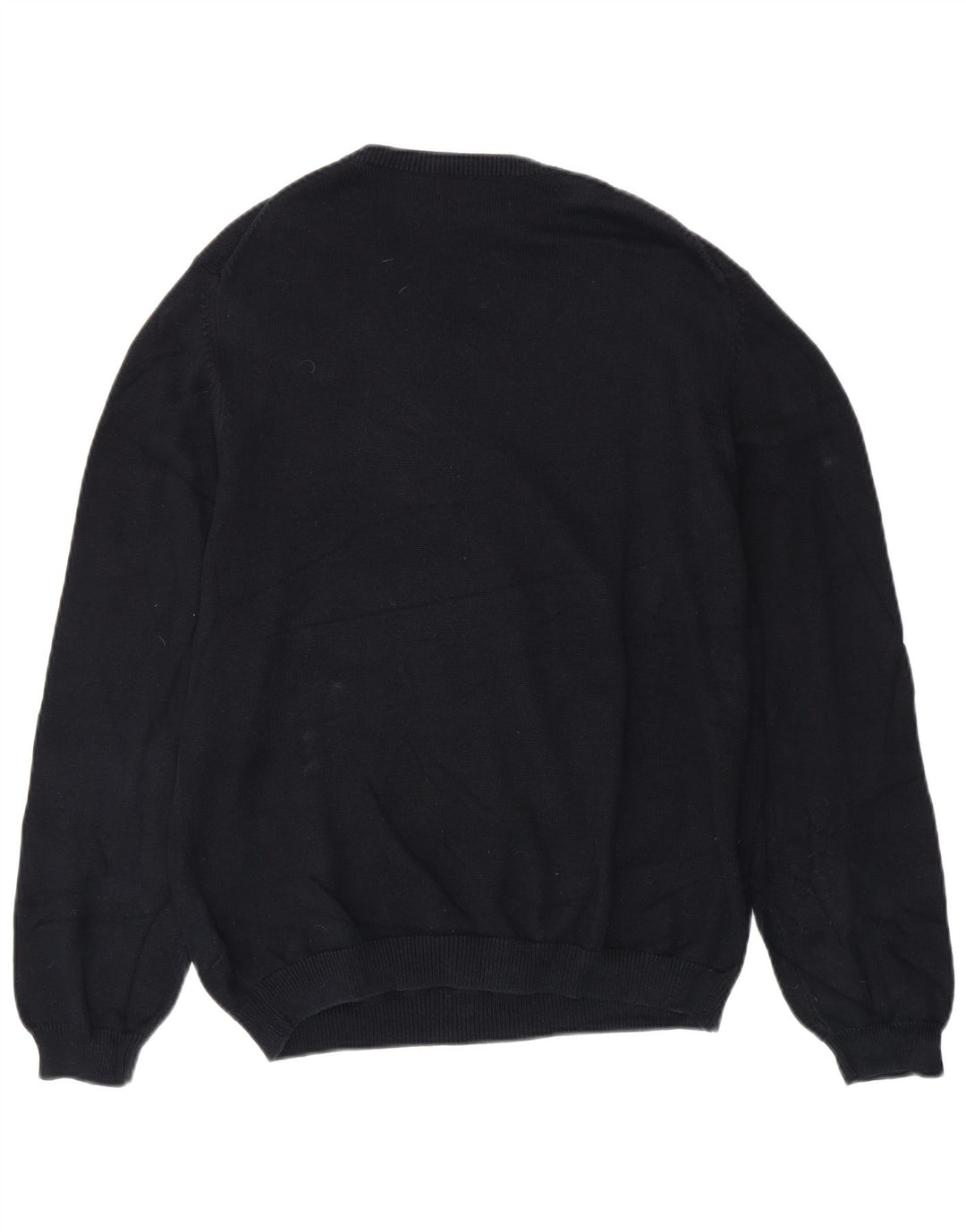 EDDIE BAUER Pull col V pour homme en coton bleu marine Taille L