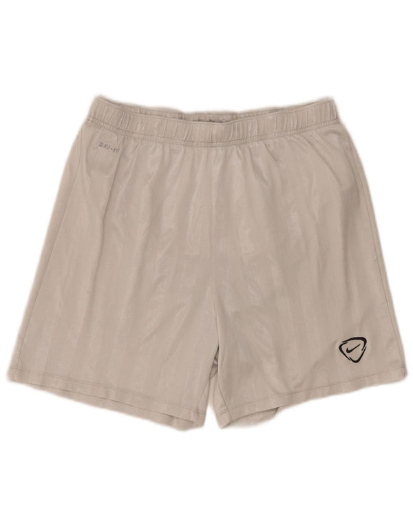 Nike Short de sport Dri Fit pour homme en polyester rayé blanc moyen