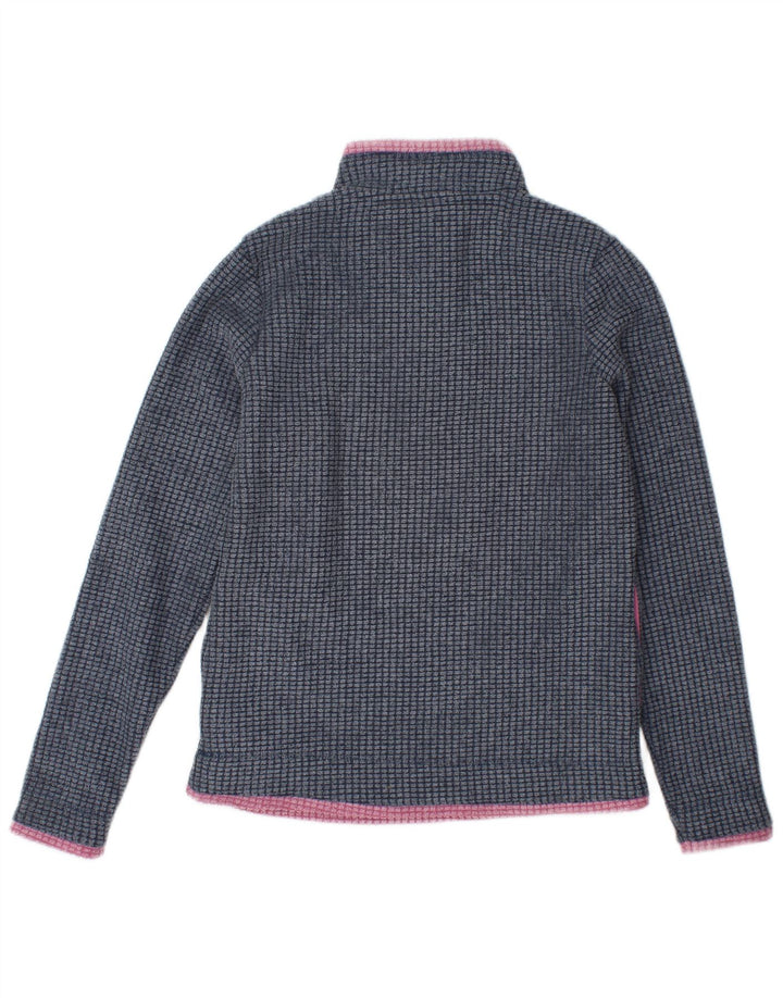 Weird Fish Pull polaire à col zippé pour femme UK 8 Petit Bleu Polyester