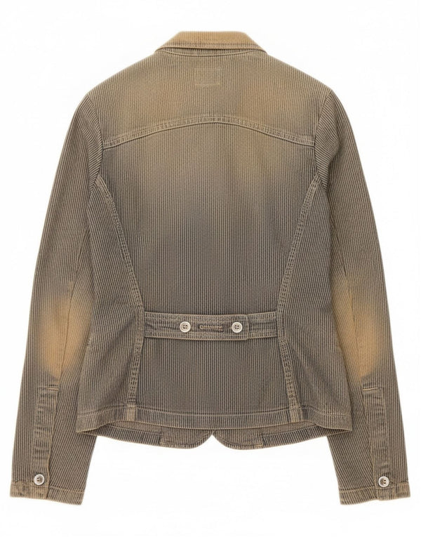 Calvin Klein Jeans Veste blazer à 3 boutons pour femme UK 10 Petit Bleu