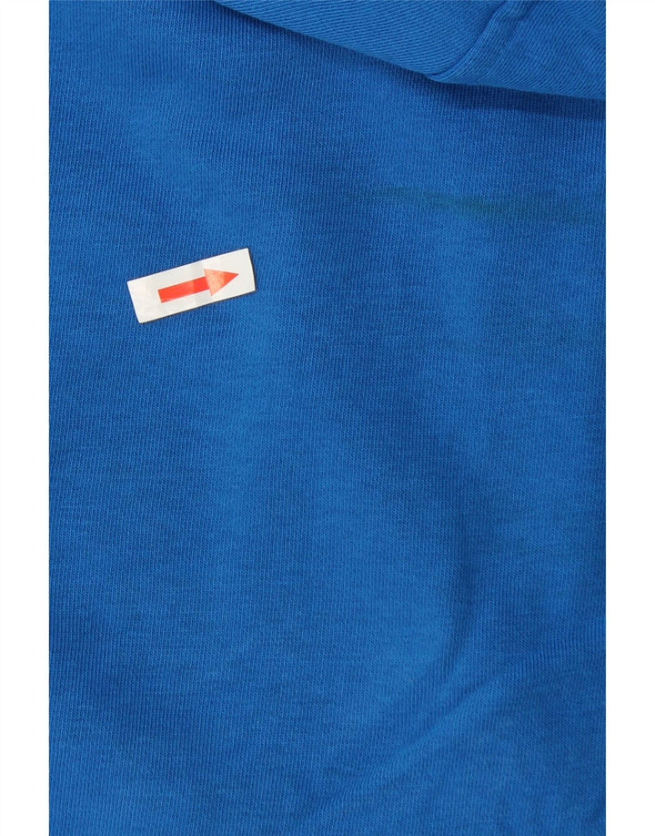 Ellesse Pull à capuche zippé graphique en coton bleu moyen |