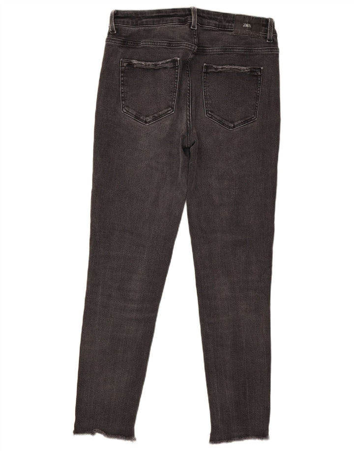 Zara Jean skinny effet vieilli pour femme EU 40 Medium W30 L27 Gris