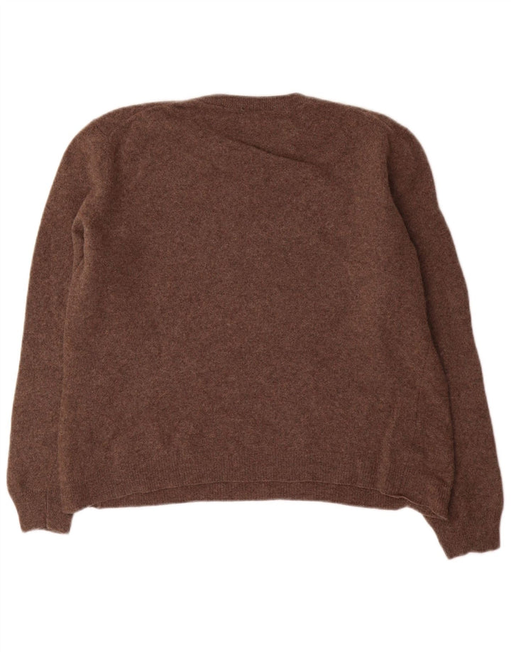 Benetton Pull à col rond pour femme UK 12 Marron moyen