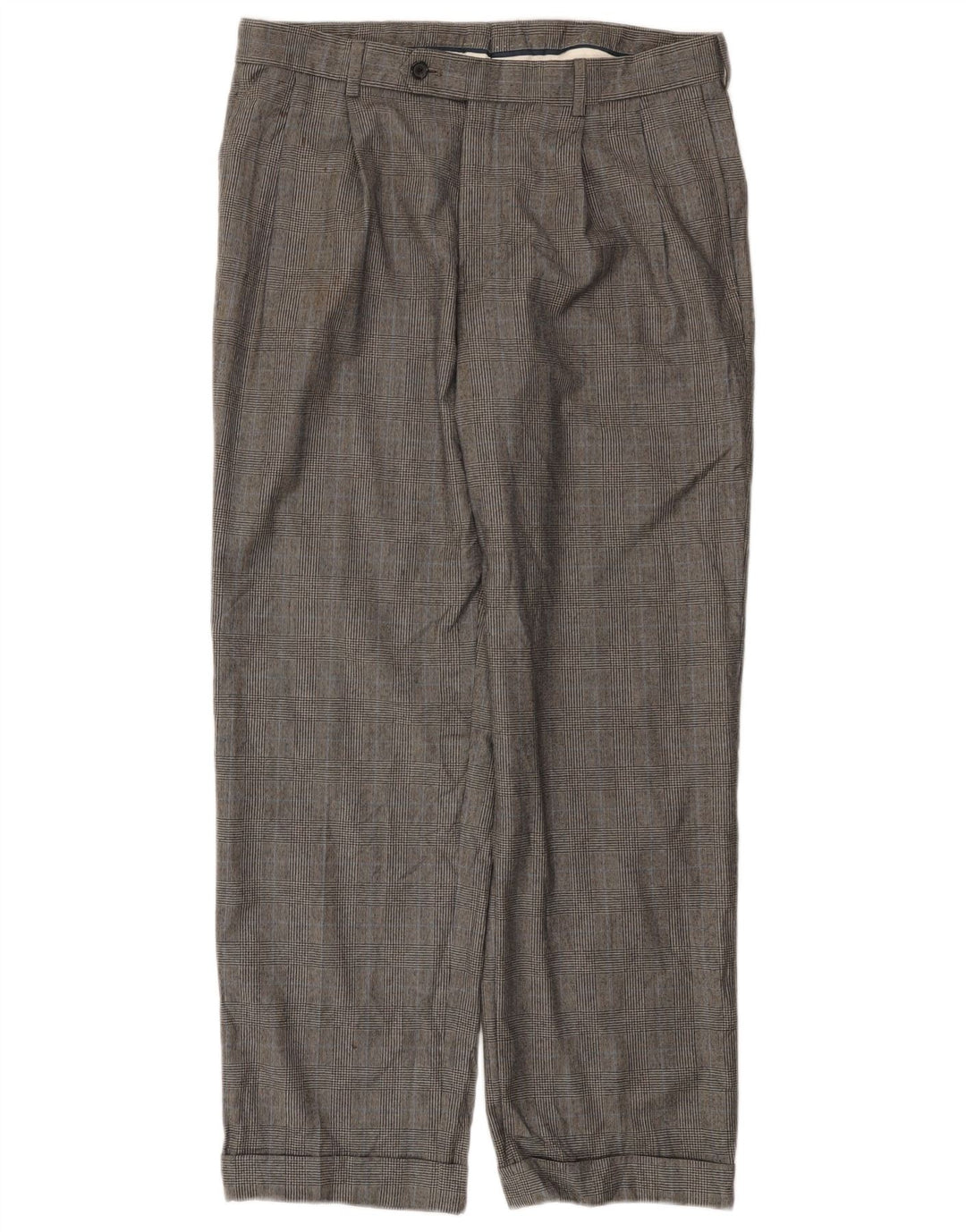 BROOKS BROTHERS Pantalon de Costume Madison Pegged Homme W32 L29 Gris Pied-de-Poule