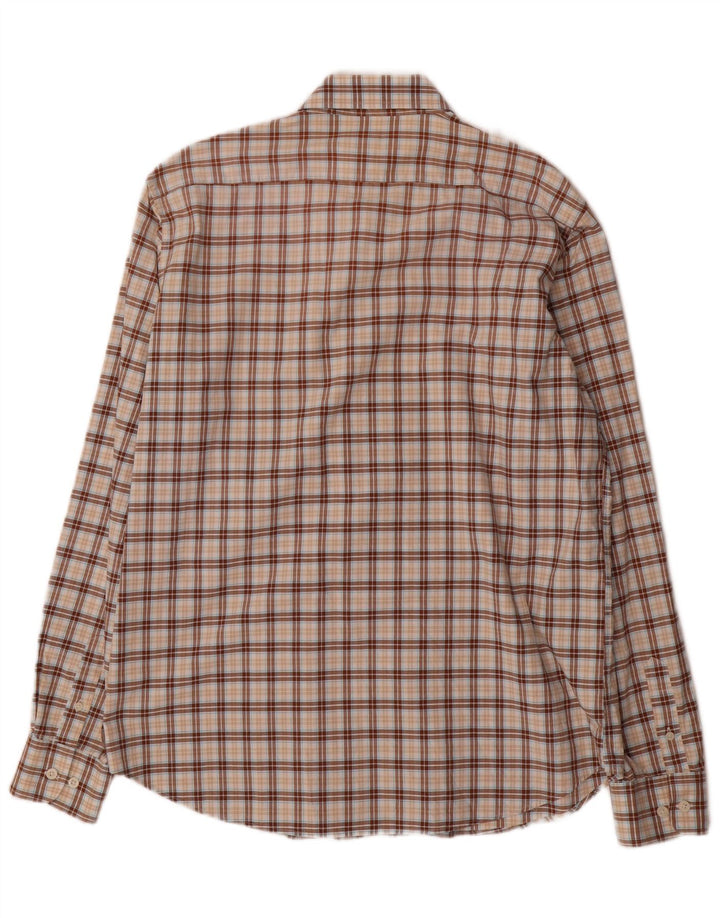 Ivy Oxford Chemise Homme XL Marron Carreaux Coton