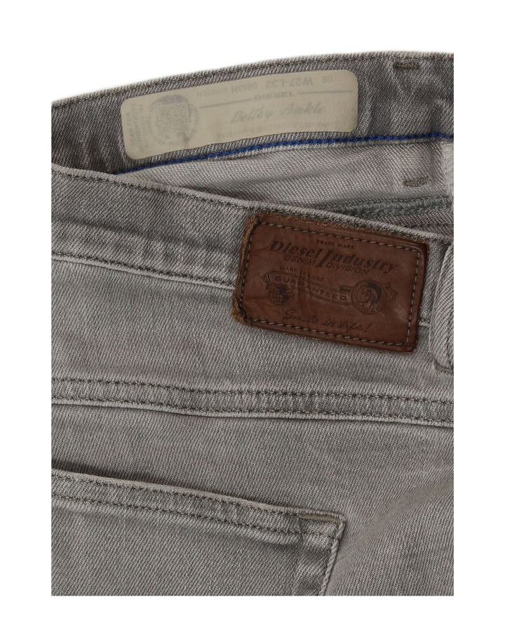 Diesel Femmes Belthy Distressed Denim Shorts W27 Petit Gris Coton