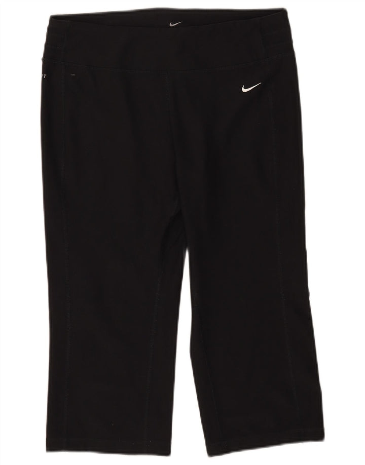 Pantalon de survêtement Nike Dri Fit Capri pour femme UK 14 Noir moyen Polyester