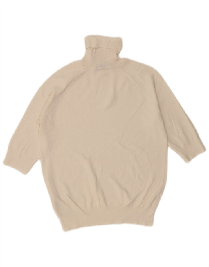 Zara Pull col roulé pour femme UK 12 Medium Off White Viscose