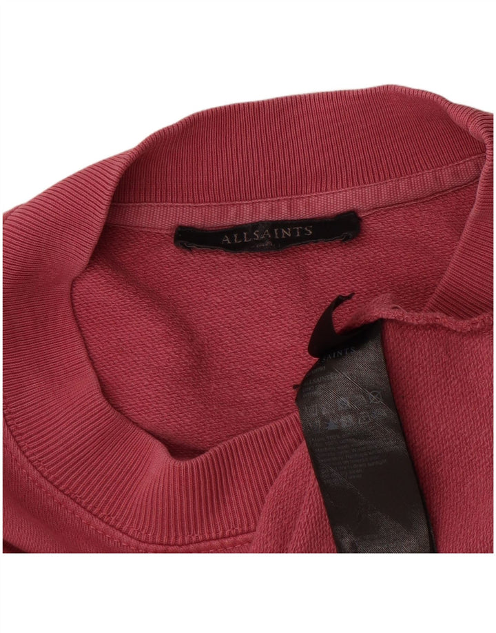 All Saints Sweat-shirt coupe ample pour hommes, petit coton rouge