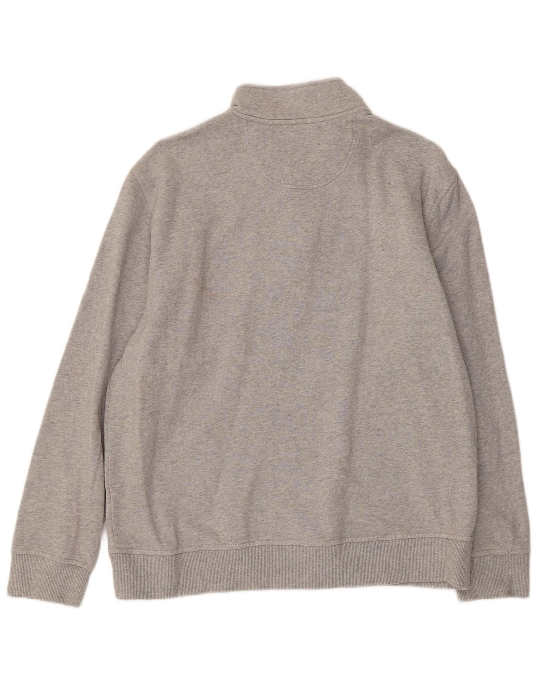 Izod Sweat-Shirt Col Zippé Homme Gris Moyen Coton