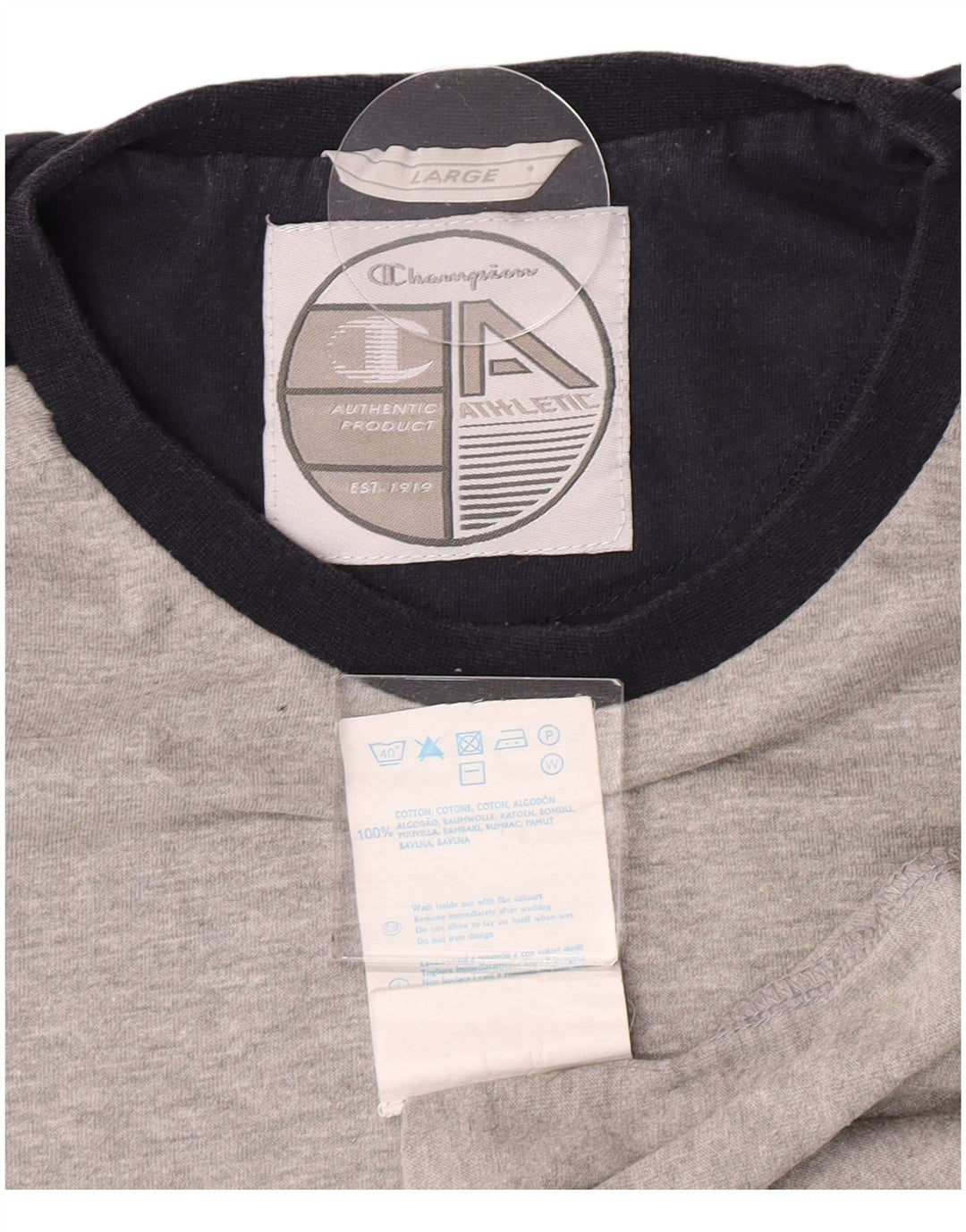 Champion T-Shirt Homme Haut Large Gris Coton
