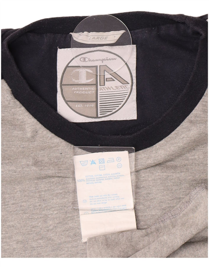 Champion T-Shirt Homme Haut Large Gris Coton