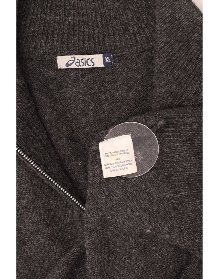 Asics Pull col zippé homme XL gris laine d'agneau