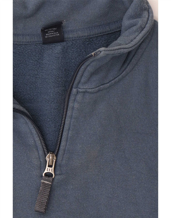 Gap Sweat-shirt à col zippé pour hommes, petit bleu