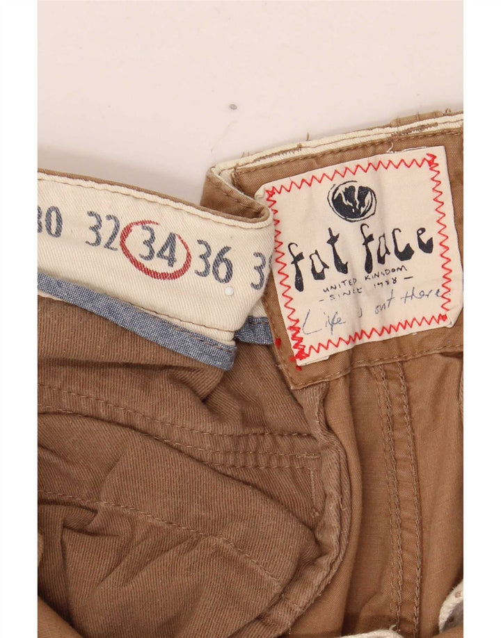 Fat Face Short Cargo Homme W34 Large Marron Coton