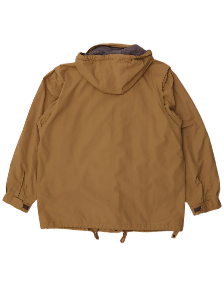 Fila Veste coupe-vent à capuche pour homme IT 52 XL Beige Polyester