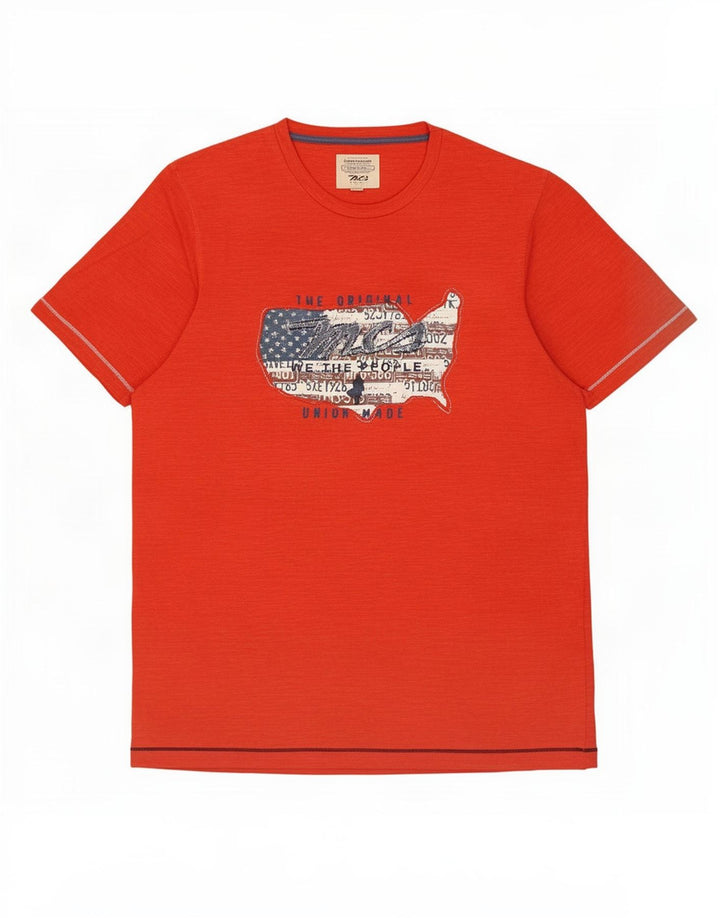Marlboro Classics T-Shirt Graphique Homme Rouge Moyen Coton