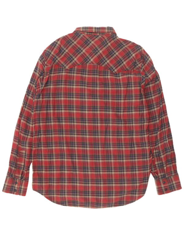 Marlboro Classics Chemise en flanelle coupe régulière pour homme 3XL à carreaux rouges