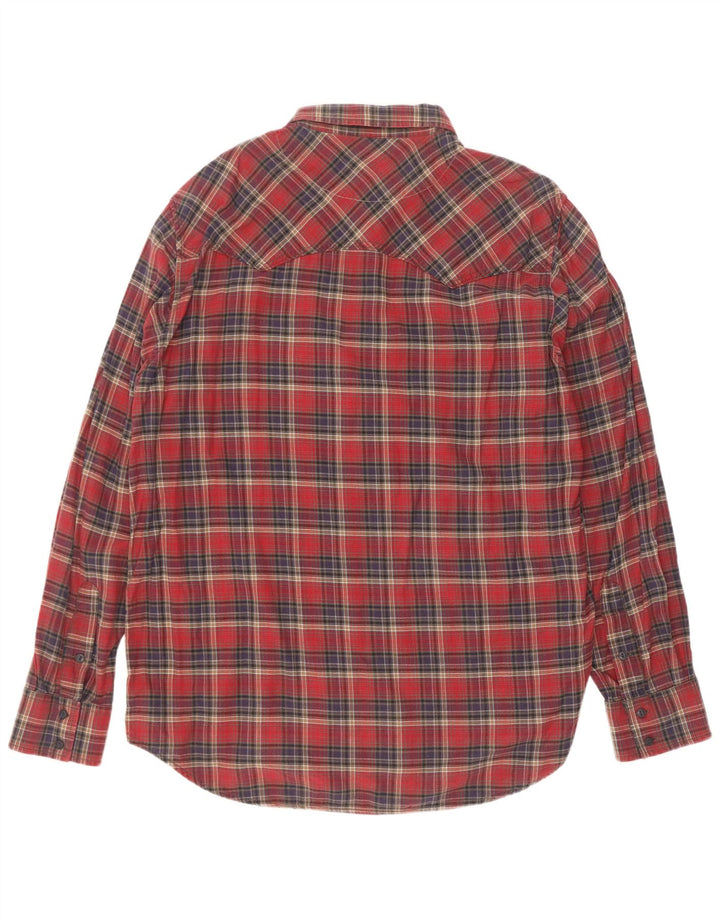 Marlboro Classics Chemise en flanelle coupe régulière pour homme 3XL à carreaux rouges