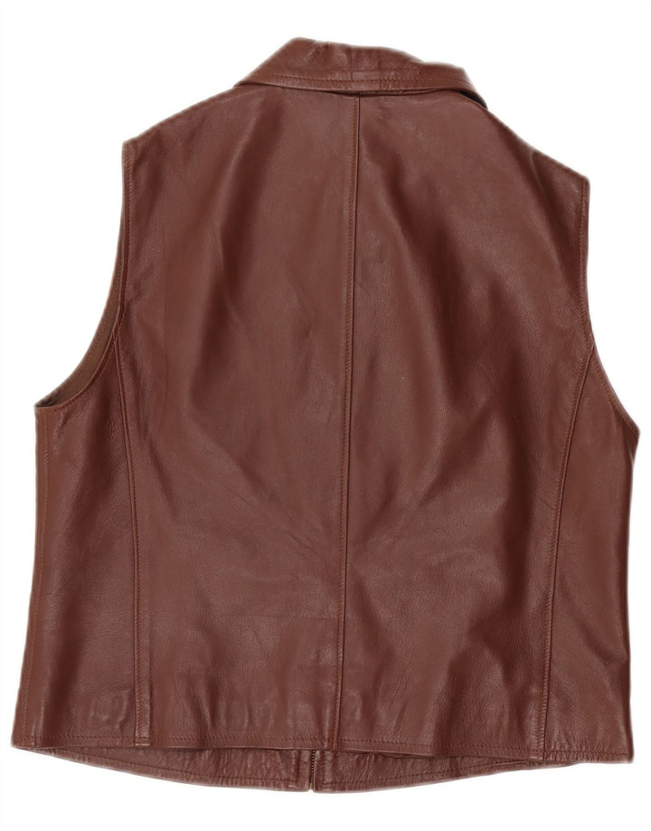 Class Gilet en cuir pour femme UK 14 Cuir marron moyen