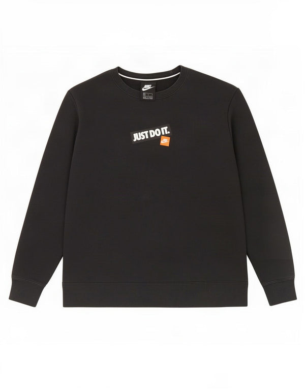 Nike Mens Graphic Sweatshirt Jumper Medium Black Cotton