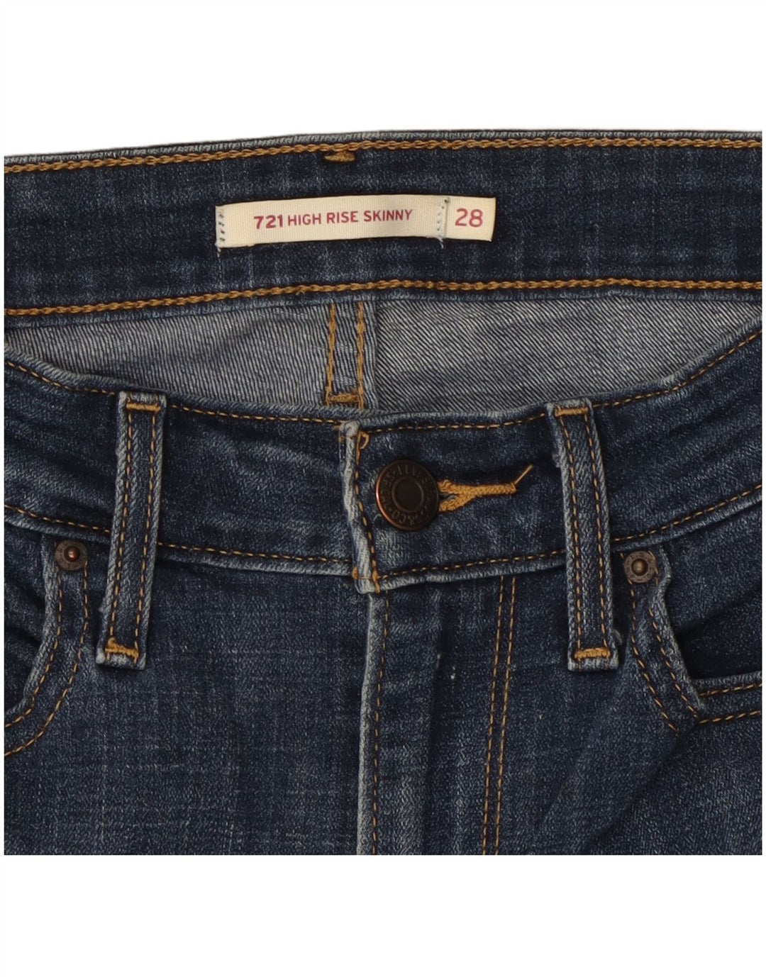 LEVI'S Jean Skinny Taille Haute 721 Femme W28 L29 Bleu Marine