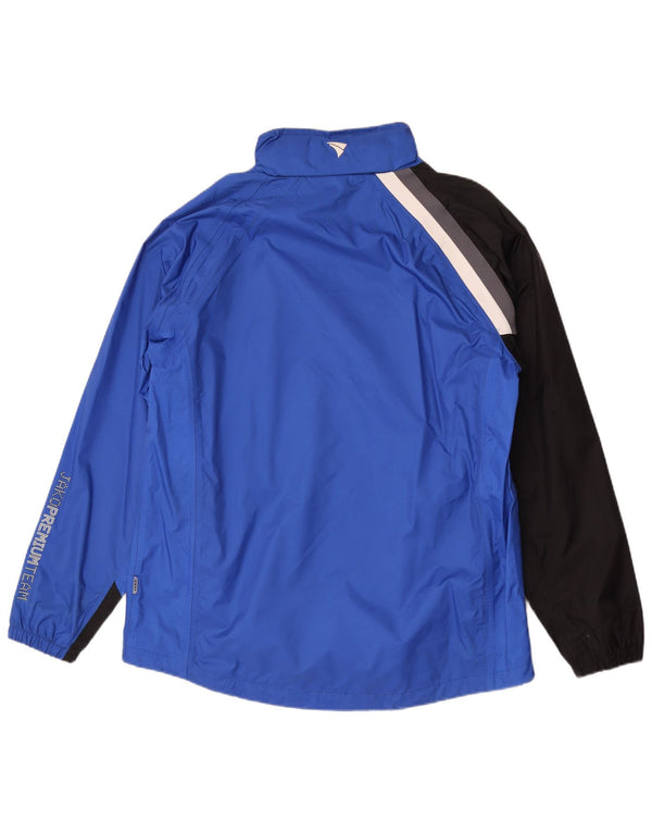 Jako Veste de survêtement à capuche pour homme, grand modèle en nylon color block bleu